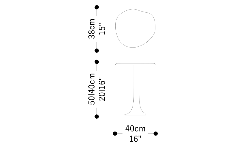 Image of the main dimensions of the product